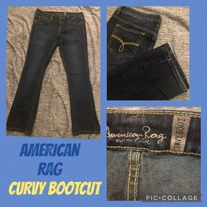 AMERICAN RAG Curvy Fit Bootcut jeans 7 Short medium to dark wash